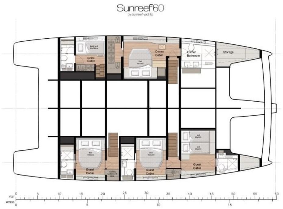 CATALLAXY lower deck layout plan