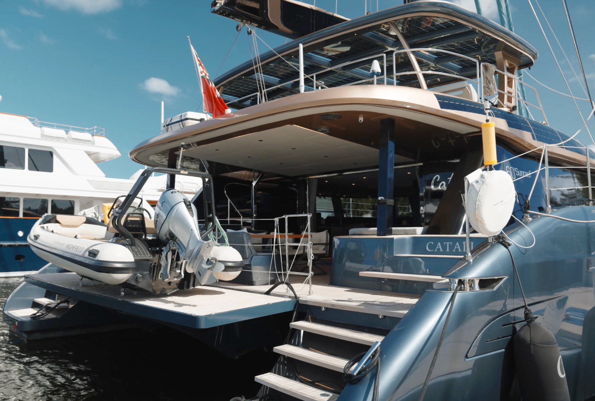 CATALLAXY stern with tender platform